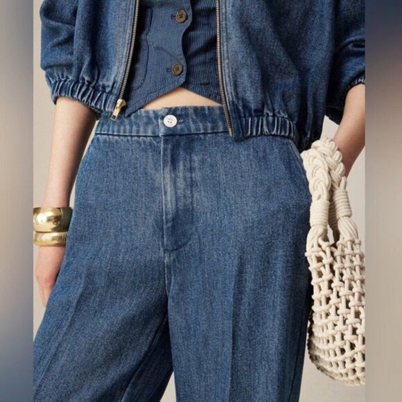 J. Crew BZ734 Lace-up drapey wide-leg jean size 34 NWT - Picture 7 of 13